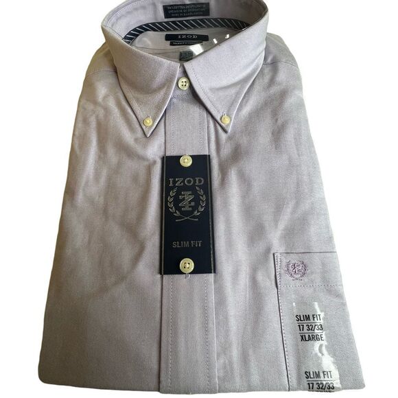 IZOD Purple Mens Dress Shirt - Picture 2 of 5